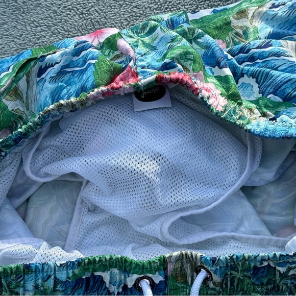 FRANKS Australia OAHU Men’s  Floral Print 6” Swim Shorts Trunks Blue/Green/Pink - Picture 9 of 9